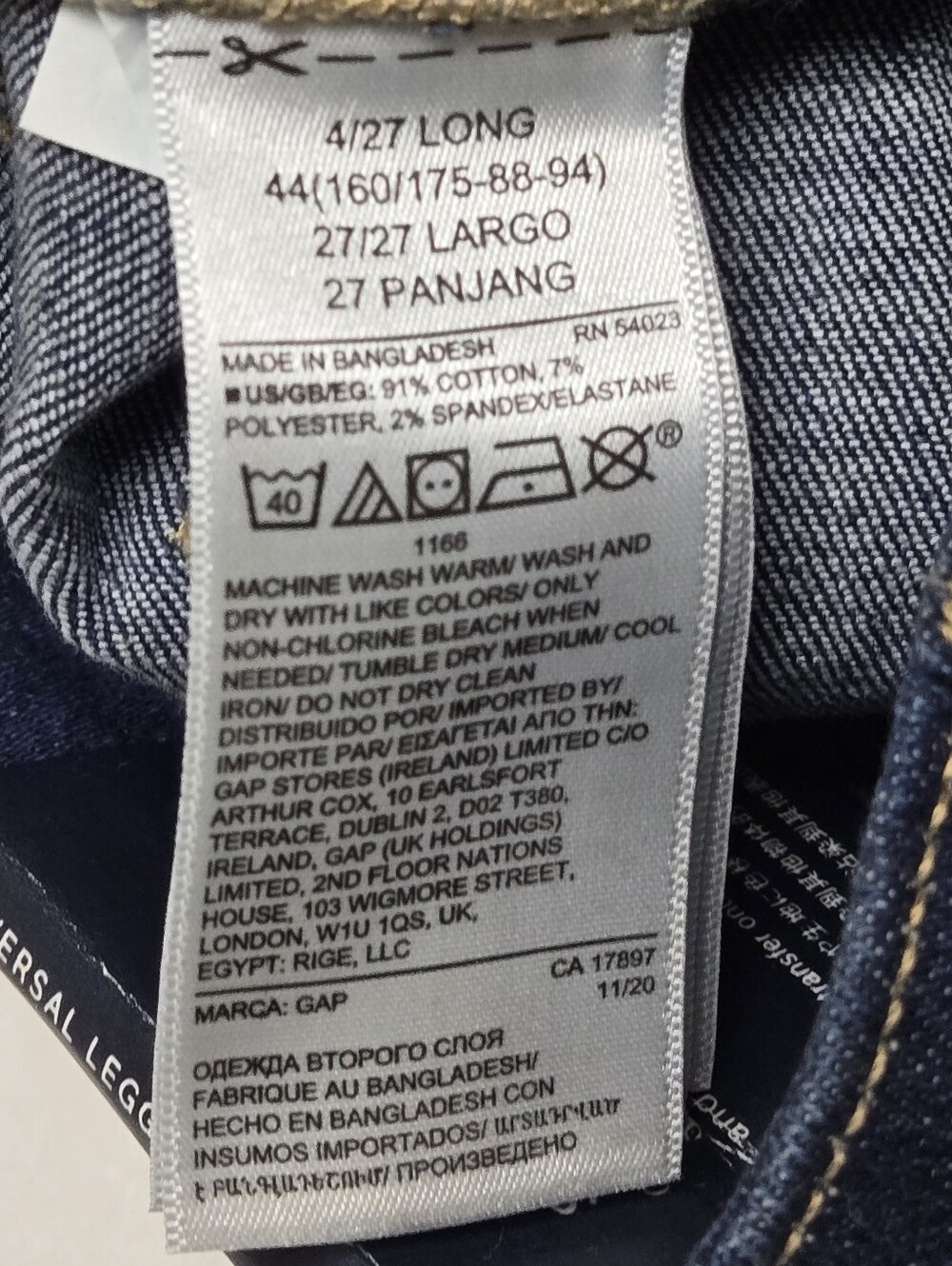 NWT Gap Denim Mide Rise Jeans Blue Women's Size 4 - Picture 8 of 10